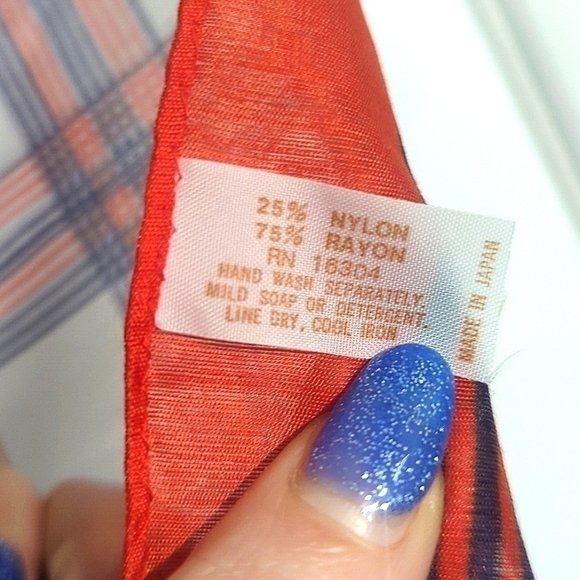 VINTAGE Japanese Sheer Scarf - Mod Love - Picture 3 of 3